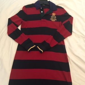 RL Polo Rugby Cotton Long Sleeve Dress